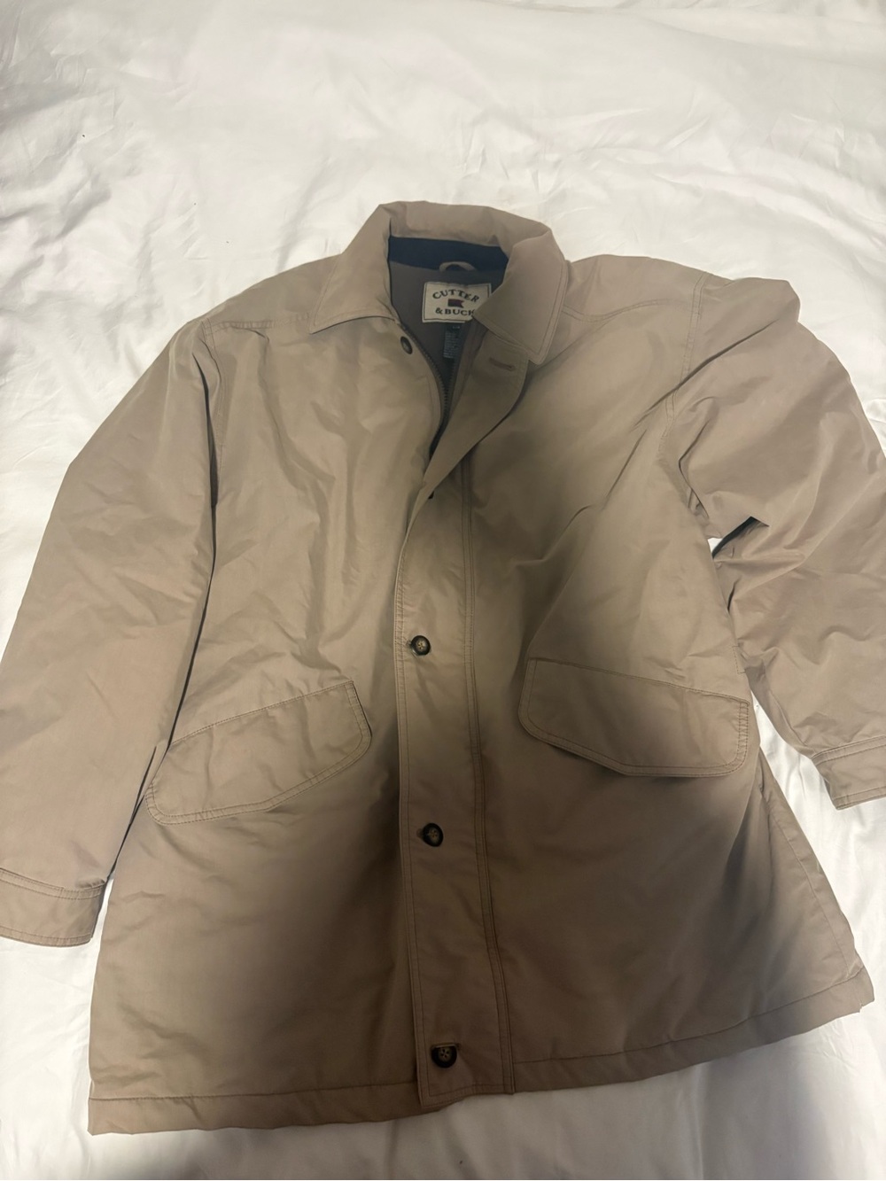 Cutter & Buck Men's Beige Lightweight Field Jacket